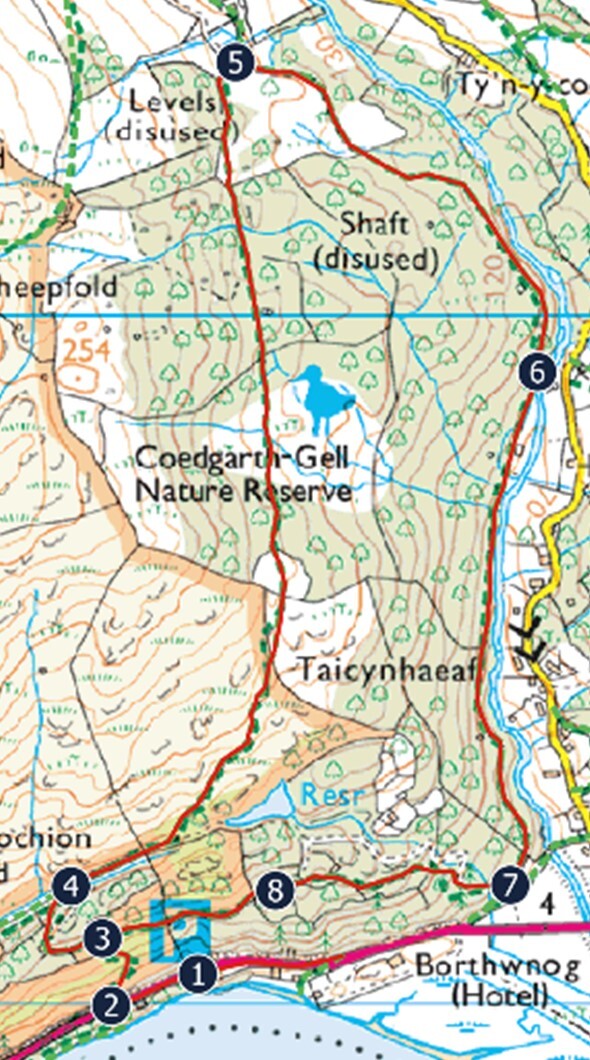 Map Coed Garth Gell